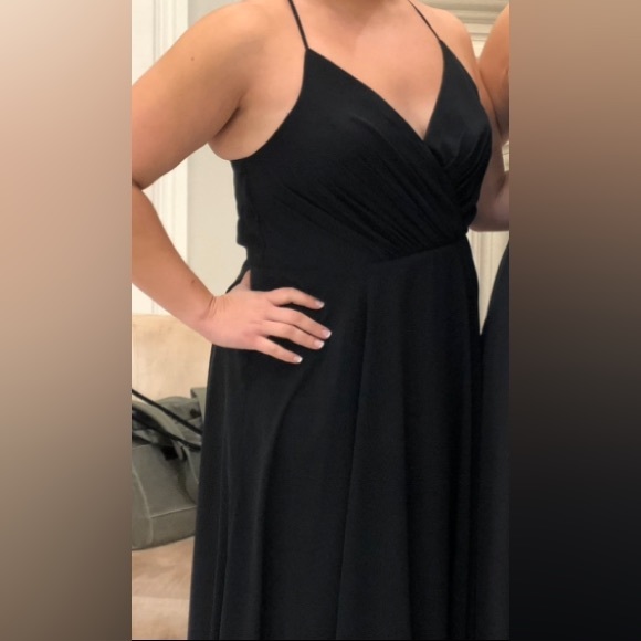 David’s Bridal Bridesmaid Dress F20064; Black; Size 14 ONLY WORN ONCE - Picture 9 of 11